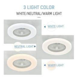 Fan Ceiling Light Trichromatic Dimming 3 Speed Remote Control