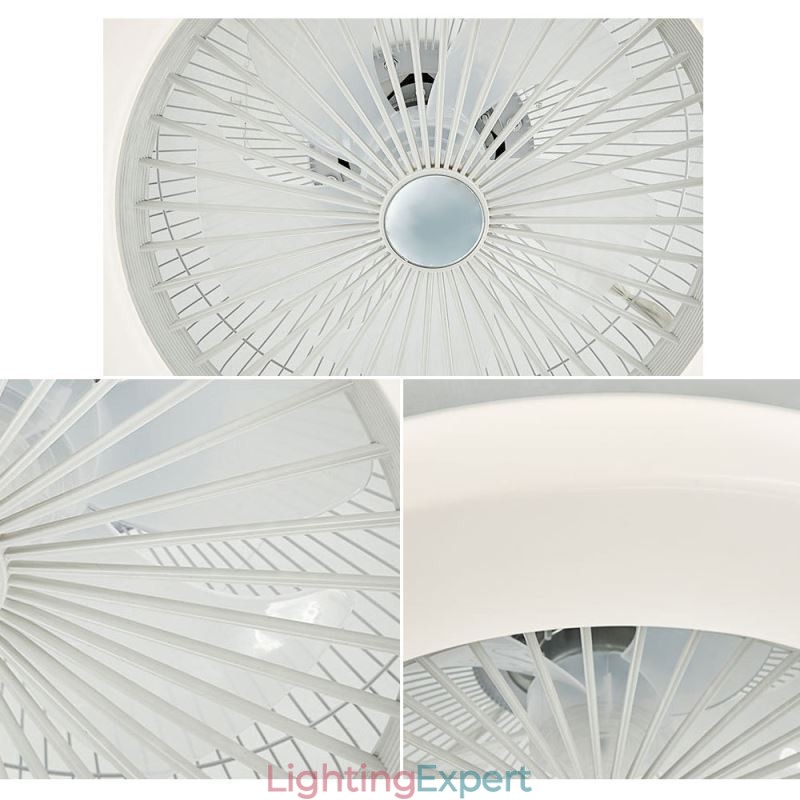 Fan Ceiling Light Trichromatic Dimming 3 Speed Remote Control
