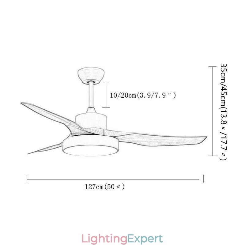 Ceiling Fan with Remote Control 3 Blades