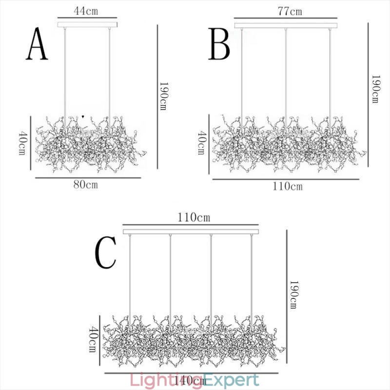 Modern Minimalist Chandelier Stainless Steel