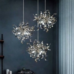 3 Lights Chandelier Light Stainless Steel Pendant Lighting Ceiling Light Fixture