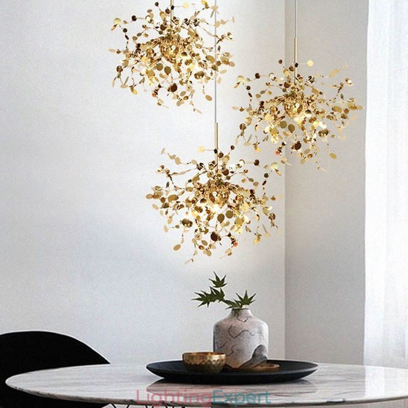 3 Lights Chandelier Light Stainless Steel Pendant Lighting Ceiling Light Fixture