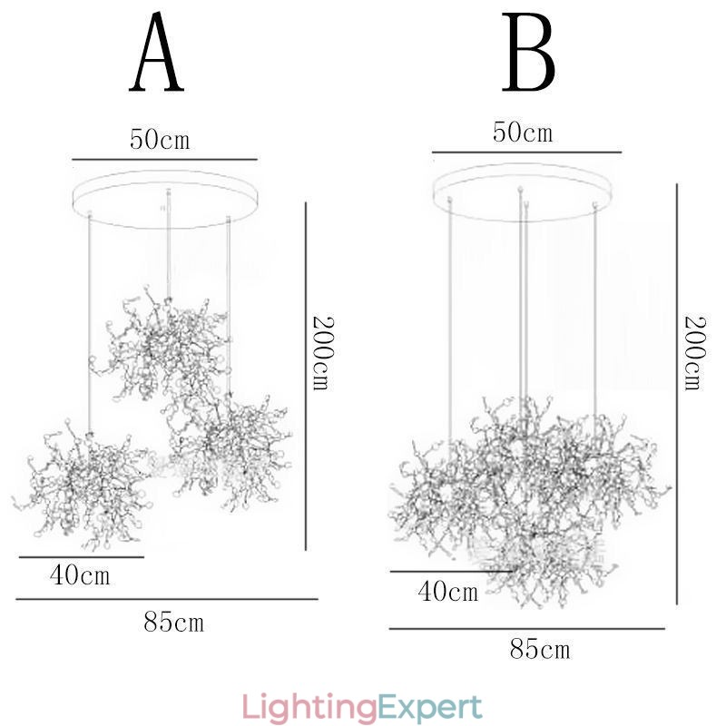 Sequin Chandelier Stainless Steel Pendant Lighting Dining
