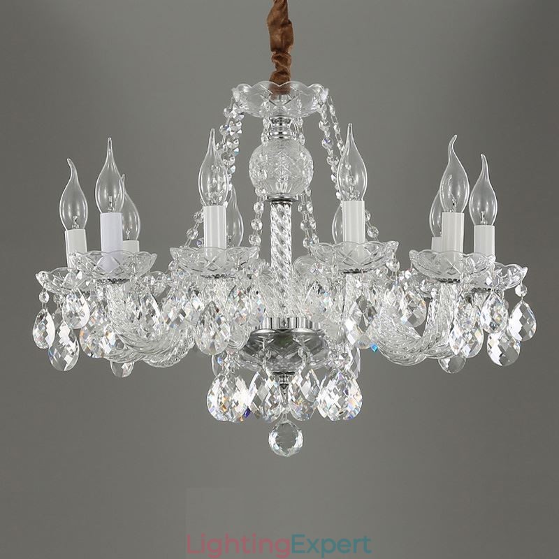 Transparent Crystal Chandelier European Luxury Decrative Ceiling Light