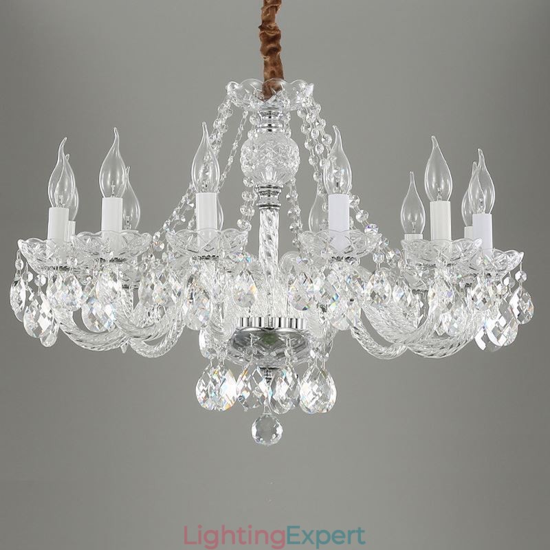 Transparent Crystal Chandelier European Luxury Decrative Ceiling Light