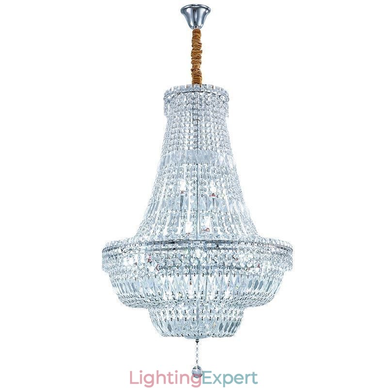 Retro Crystal Chandelier American Luxury Crystal Ceiling Light With 18 Lights