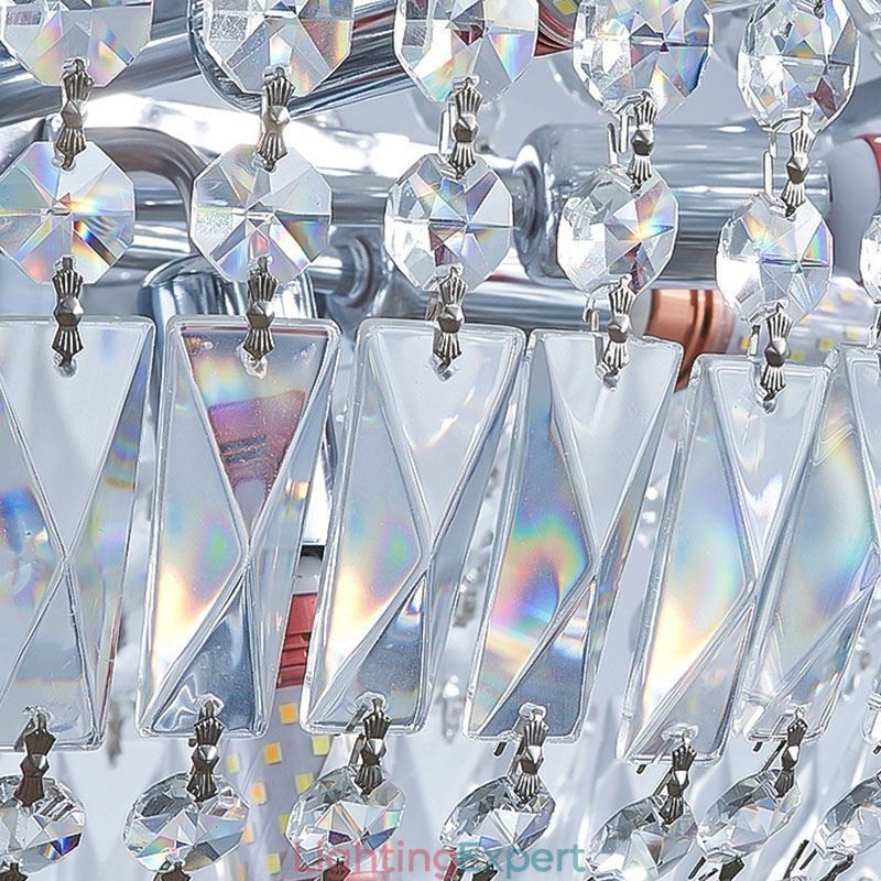 Retro Crystal Chandelier American Luxury Crystal Ceiling Light With 18 Lights