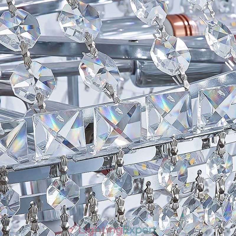Retro Crystal Chandelier American Luxury Crystal Ceiling Light With 18 Lights