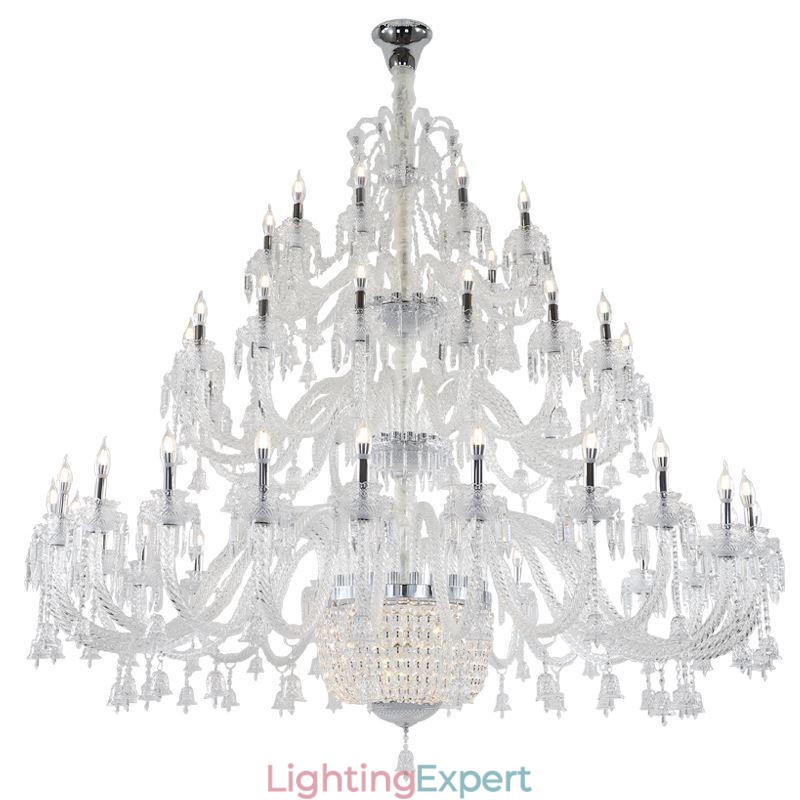 European Crystal Chandelier Decoration Ceiling Light With 50 Lights