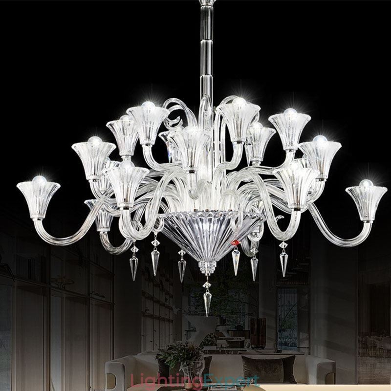 European Crystal Chandelier Decoration Ceiling Light With 18 Lights