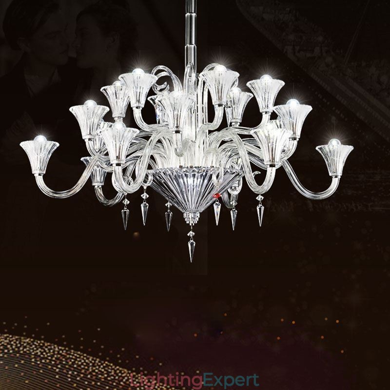 European Crystal Chandelier Decoration Ceiling Light With 18 Lights