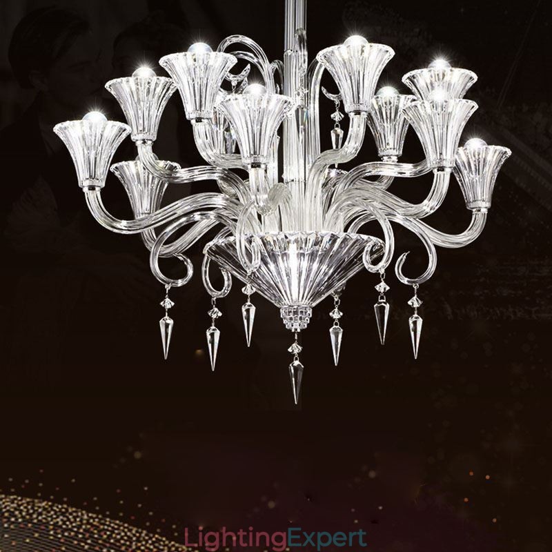 European Crystal Chandelier Decoration Ceiling Light With 12 Lights