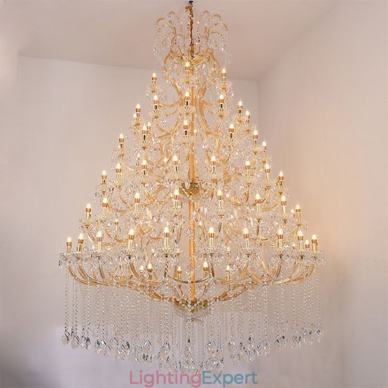 Luxury Crystal Chandelier Decoration Ceiling Light With 96 Lights
