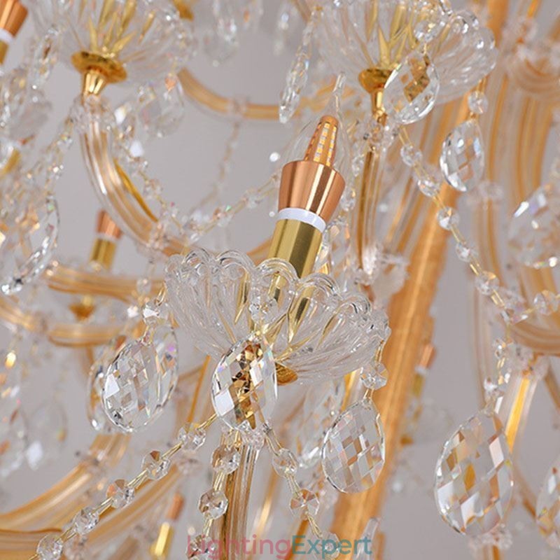Luxury Crystal Chandelier Decoration Ceiling Light With 96 Lights