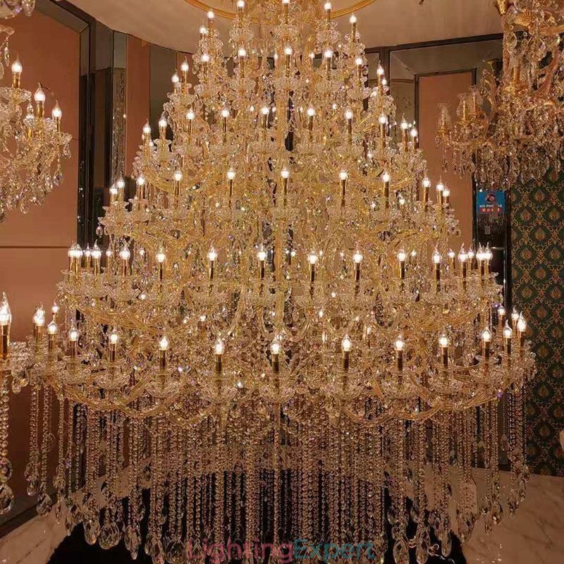 Luxury Crystal Chandelier Decoration Ceiling Light With 96 Lights