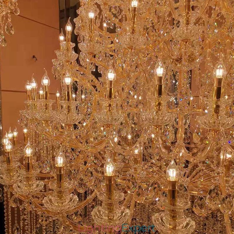 Luxury Crystal Chandelier Decoration Ceiling Light With 96 Lights