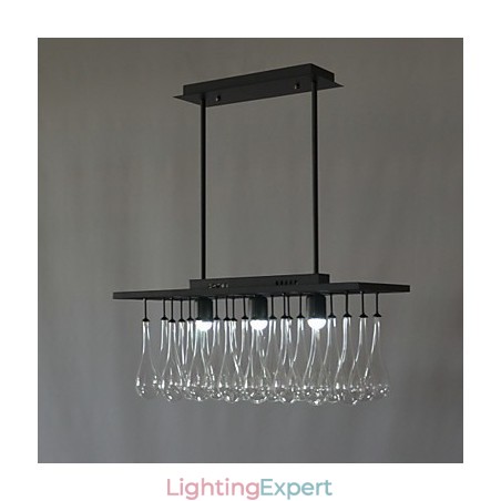Modern Contemporary Crystal Painting Metal Chandelier