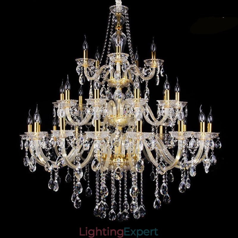 Luxury Crystal Chandelier Decoration Ceiling Light With 32 Lights