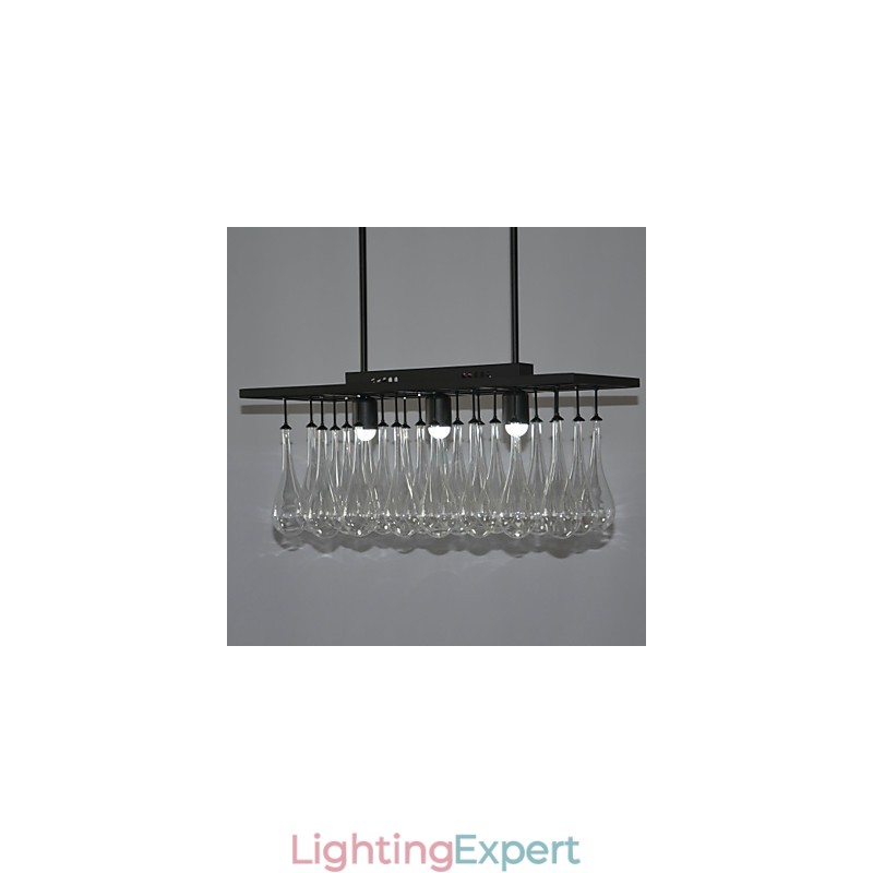 Modern Contemporary Crystal Painting Metal Chandelier