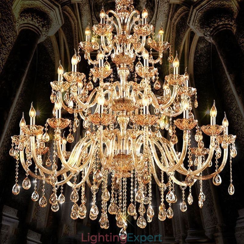 European Crystal Chandelier Luxury Ceiling Light With 30 Lights
