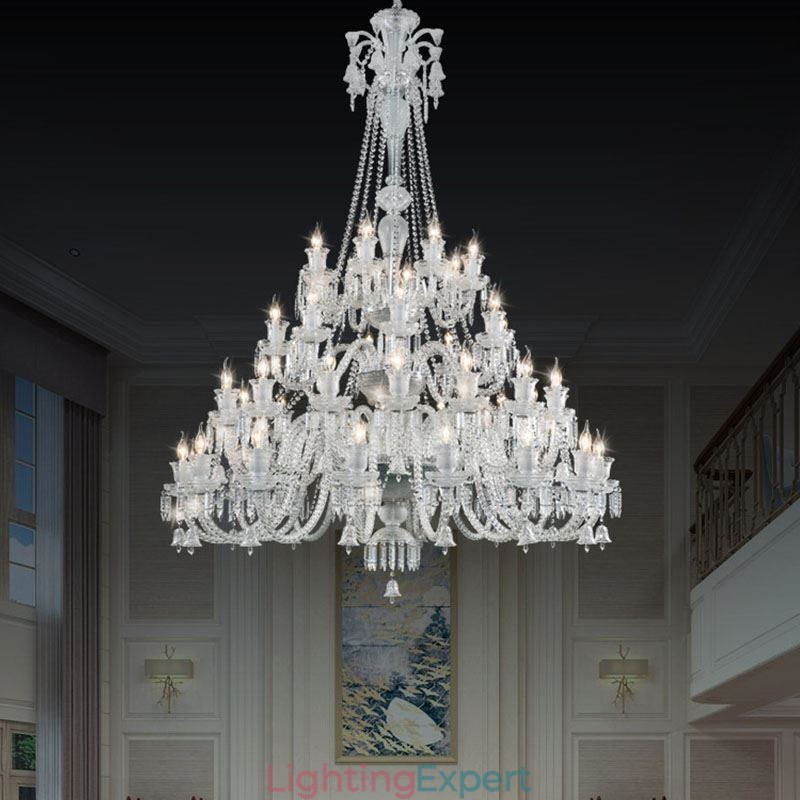 European Crystal Chandelier Ceiling Light With 48 Lights