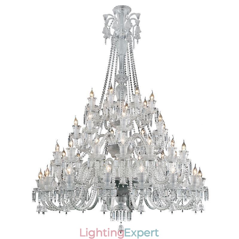 European Crystal Chandelier Ceiling Light With 48 Lights
