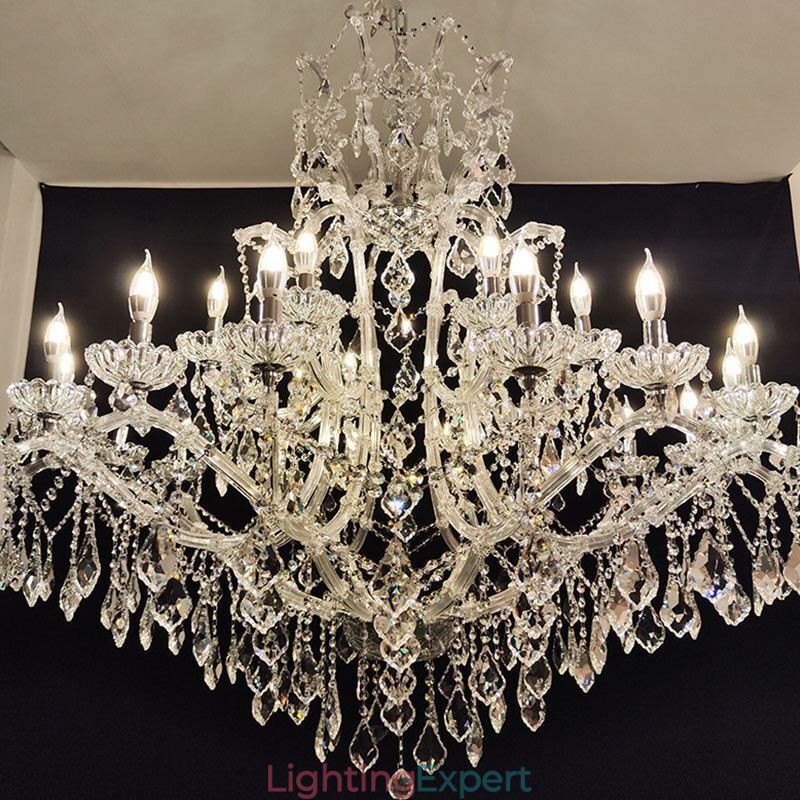 European Crystal Chandelier Decoration Ceiling Light With 24 Lights