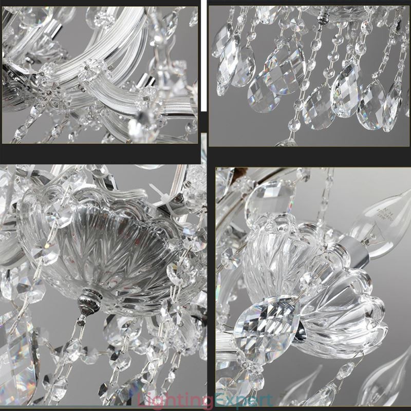 European Crystal Chandelier Decoration Ceiling Light With 24 Lights