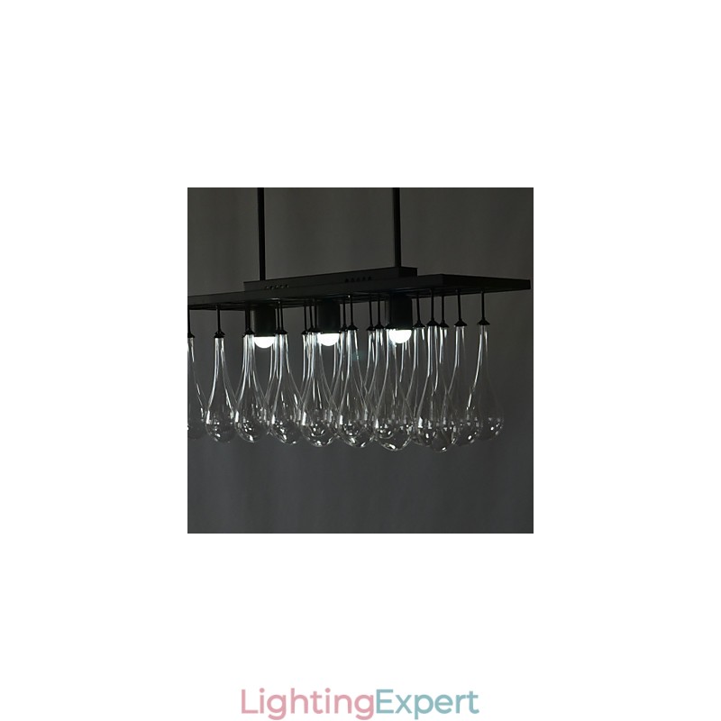 Modern Contemporary Crystal Painting Metal Chandelier