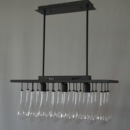 Modern Contemporary Crystal Painting Metal Chandelier