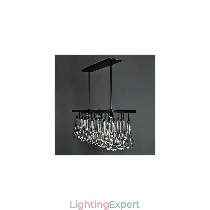 Modern Contemporary Crystal Painting Metal Chandelier