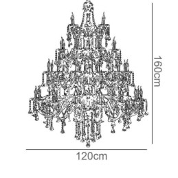 European Crystal Chandelier Cognac Color Ceiling Light With 40 Lights