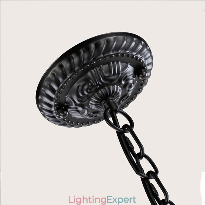 Rustic Wrought Iron Chandelier 5 Lights