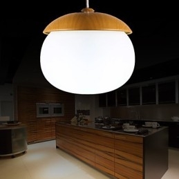 Modern Contemporary Mini Style Wood Bamboo Chandelier