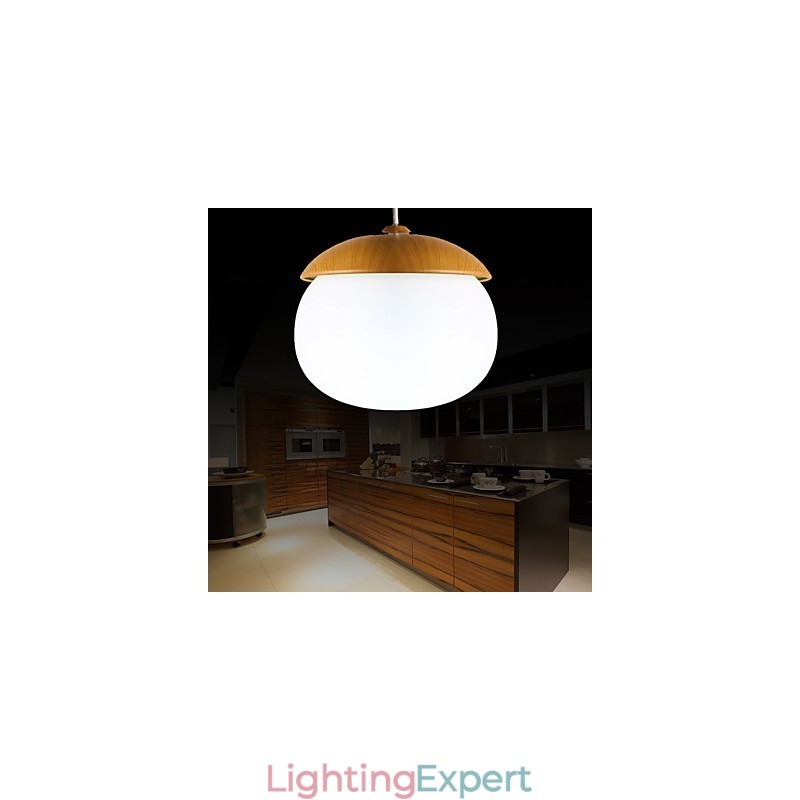 Modern Contemporary Mini Style Wood Bamboo Chandelier