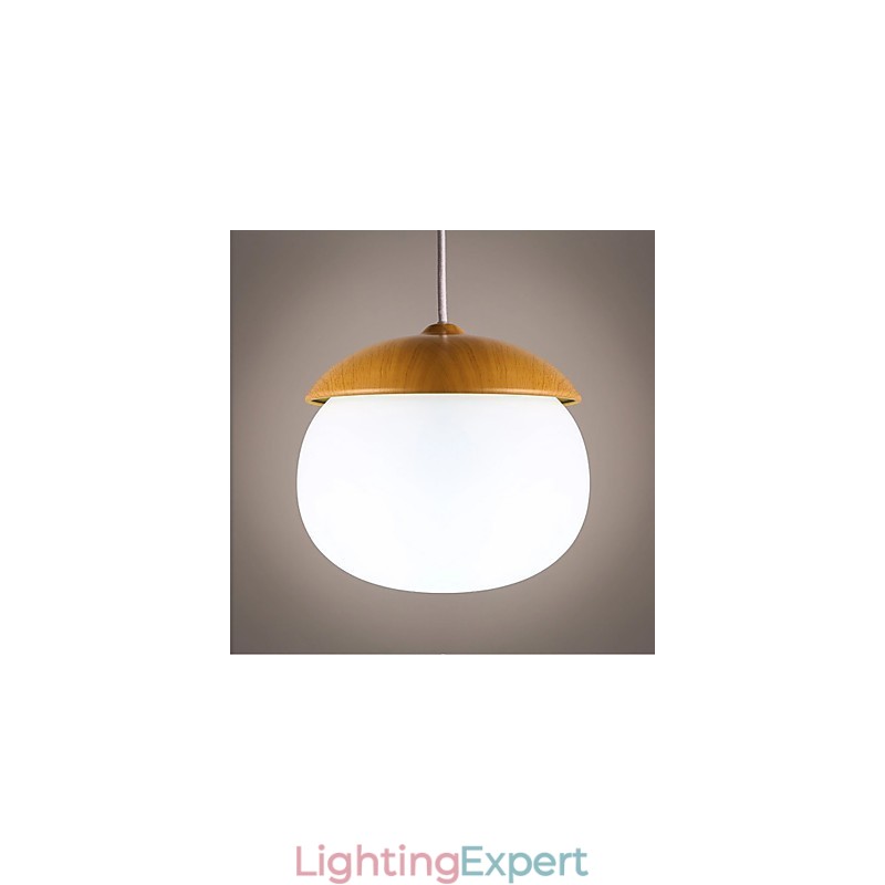 Modern Contemporary Mini Style Wood Bamboo Chandelier