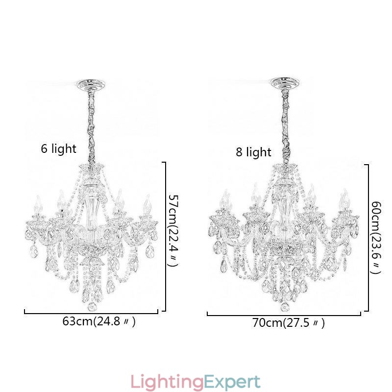Crystal Chandelier Cognac Ceiling Light Luxury European