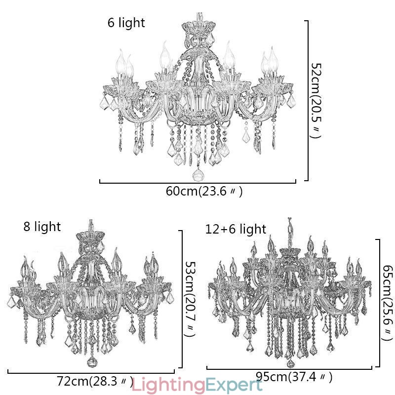 European Style Crystal Green Chandelier Candle Pendant Light