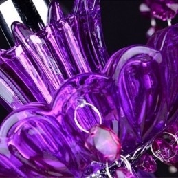 Elegant Purple Crystal Ceiling Light European Chandelier