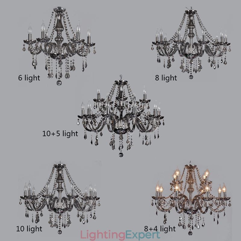 Elegant Crystal Chandelier European Style Glass Pendant Light