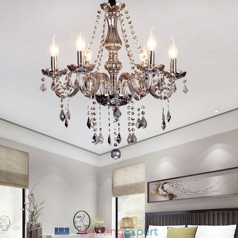 Elegant Crystal Chandelier European Style Glass Pendant Light