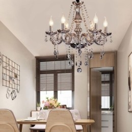 Elegant Crystal Chandelier European Style Glass Pendant Light