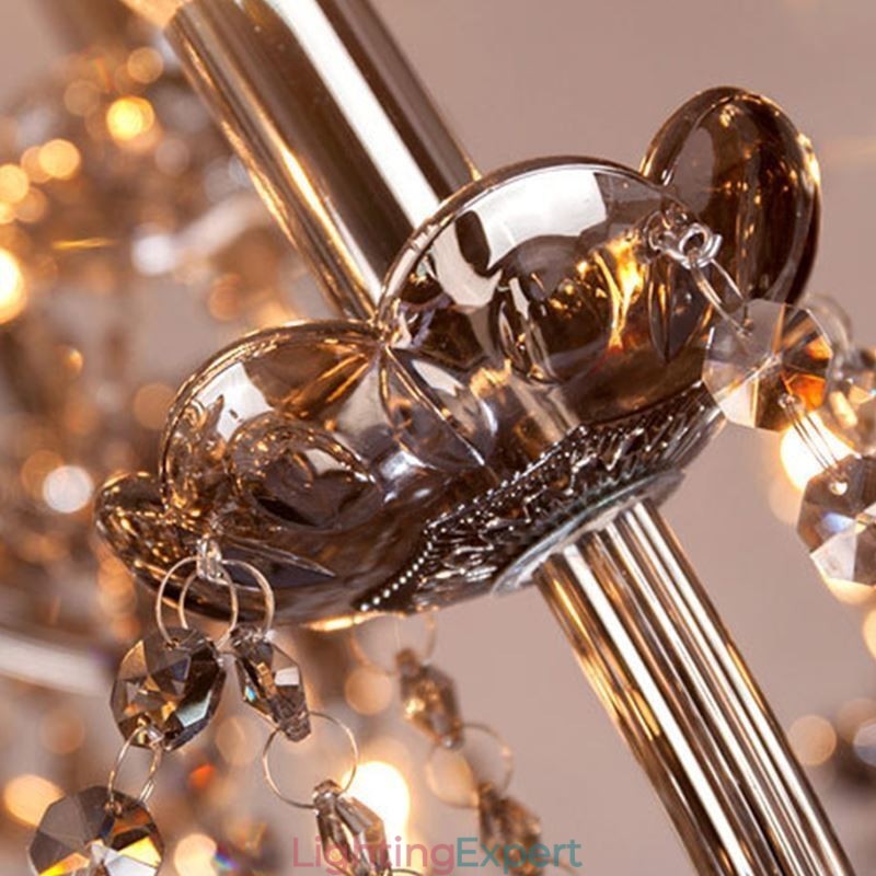 Elegant Crystal Chandelier European Style Glass Pendant Light