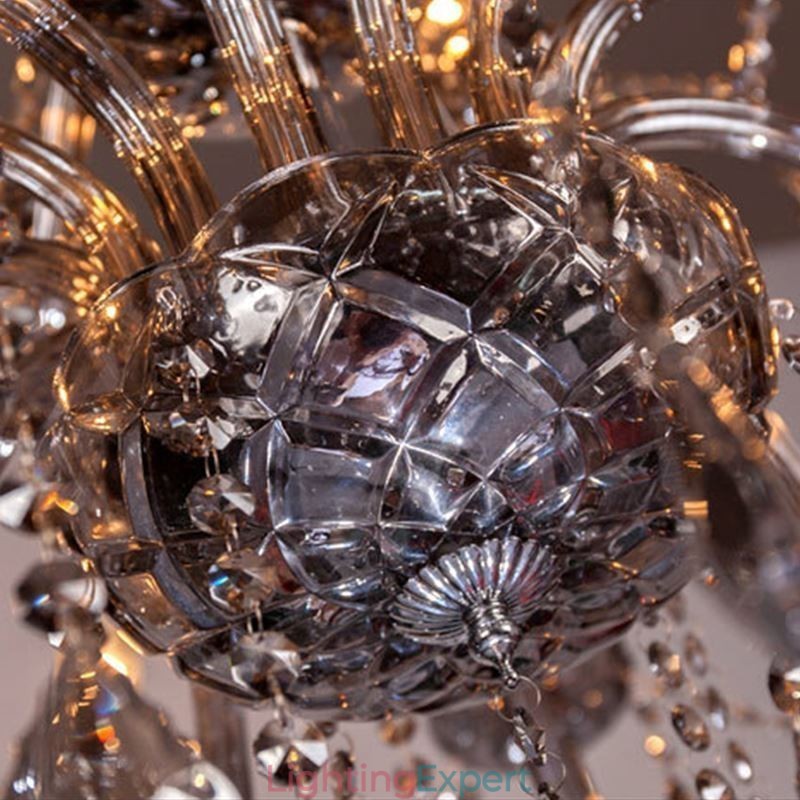 Large European Crystal Chandelier Elegant Pendant Light