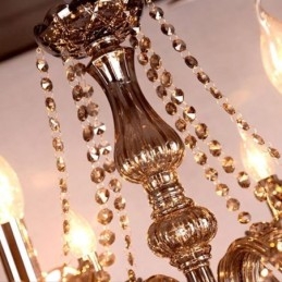 Large European Crystal Chandelier Elegant Pendant Light