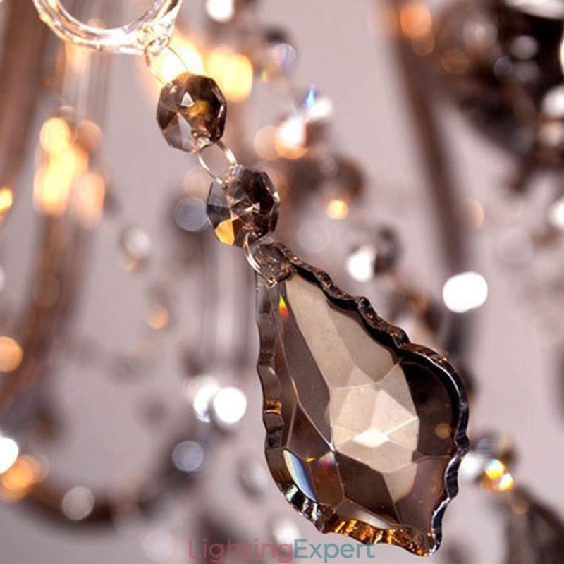 Large European Crystal Chandelier Elegant Pendant Light