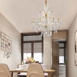 Elegant Crystal Chandelier European Pendant Light