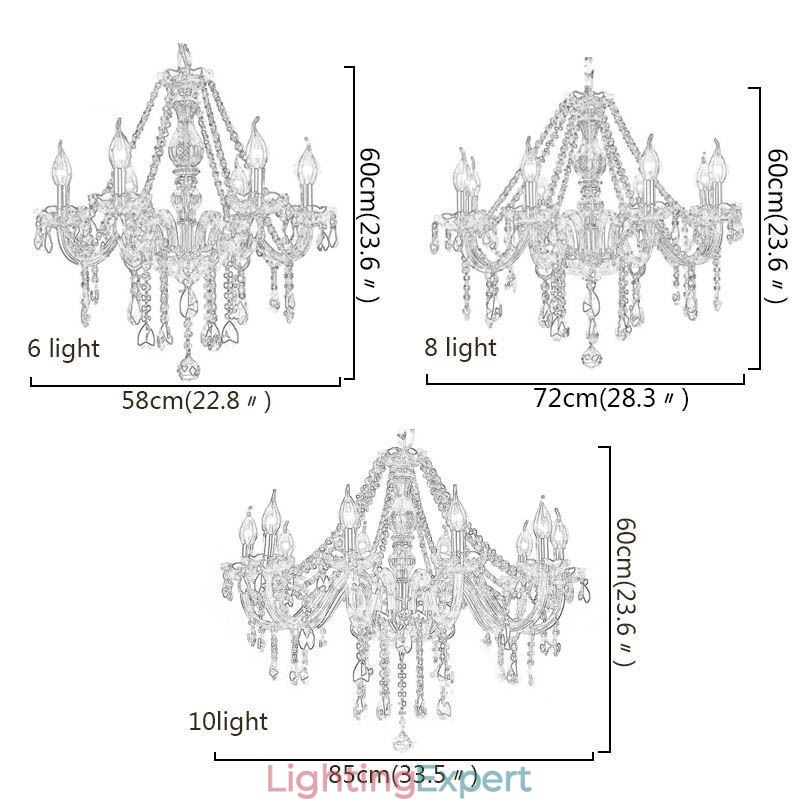 Large Crystal Chandelier Luxury European Pendant Light
