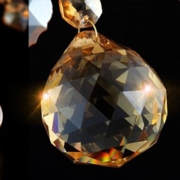 Large Luxury Crystal Chandelier European Amber Ceiling Light