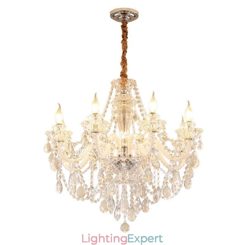 Luxury Crystal Chandelier European Elegant Pendant Light